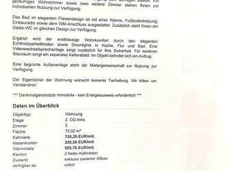 Wohnung Leipzig Ost - 3 Zimmer, 73 m&sup2;, 955&euro; | Angebot:27632017