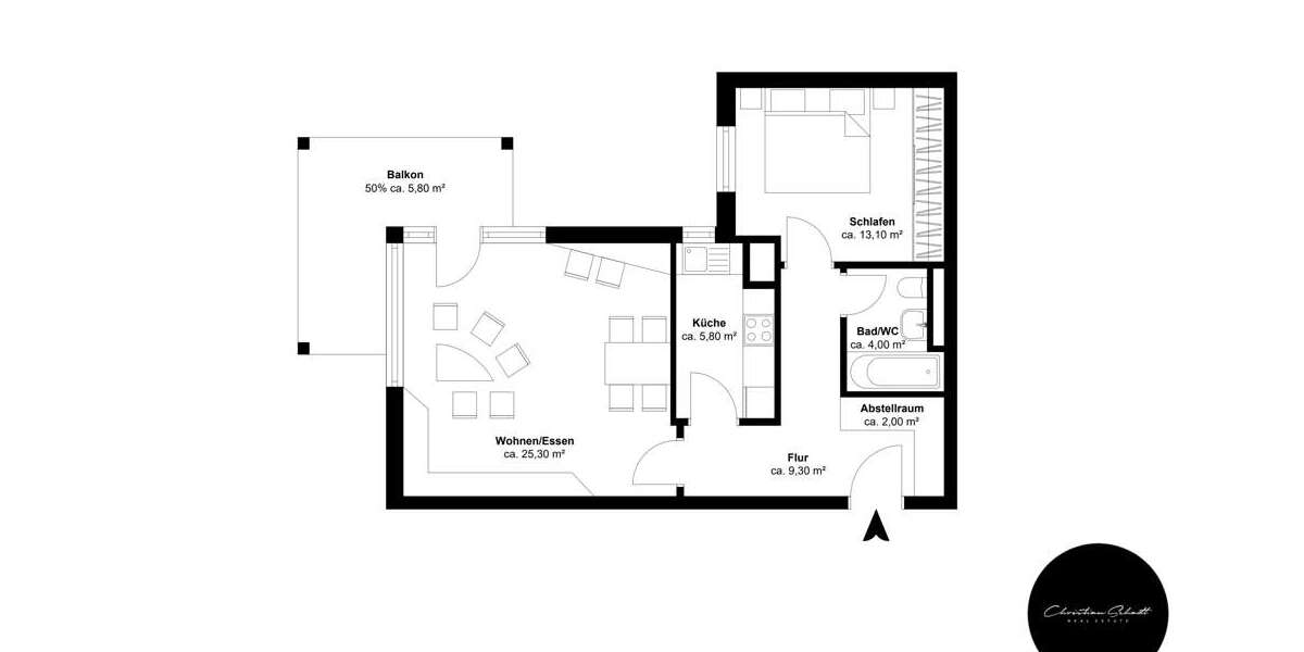 Etagenwohnung Markkleeberg Markkleeberg-Ost - 2 Zimmer, 63 m&sup2;, 675&euro; | Angebot:27329955