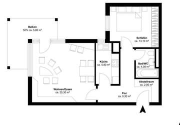 Wohnung Markkleeberg Markkleeberg-Ost - 2 Zimmer, 63 m&sup2;, 675&euro; | Angebot:27329955