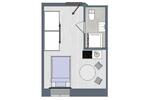 Etagenwohnung Leipzig Süd - 1 Zimmer, 30 m&sup2;, 501&euro; | Angebot:25753395