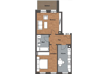 Wohnung Leipzig Ost - 2 Zimmer, 58 m&sup2;, 700&euro; | Angebot:26918646