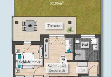 Wohnung Zwenkau - 1 Zimmer, 46 m&sup2;, 560&euro; | Angebot:27609004