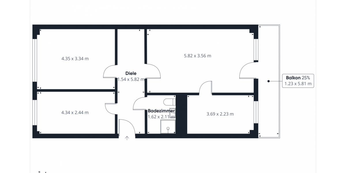 Etagenwohnung Leipzig Schönau - 3 Zimmer, 69 m&sup2;, 584&euro; | Angebot:27680302