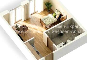 Wohnung Zwenkau - 2 Zimmer, 64 m&sup2;, 1.610&euro; | Angebot:26745604